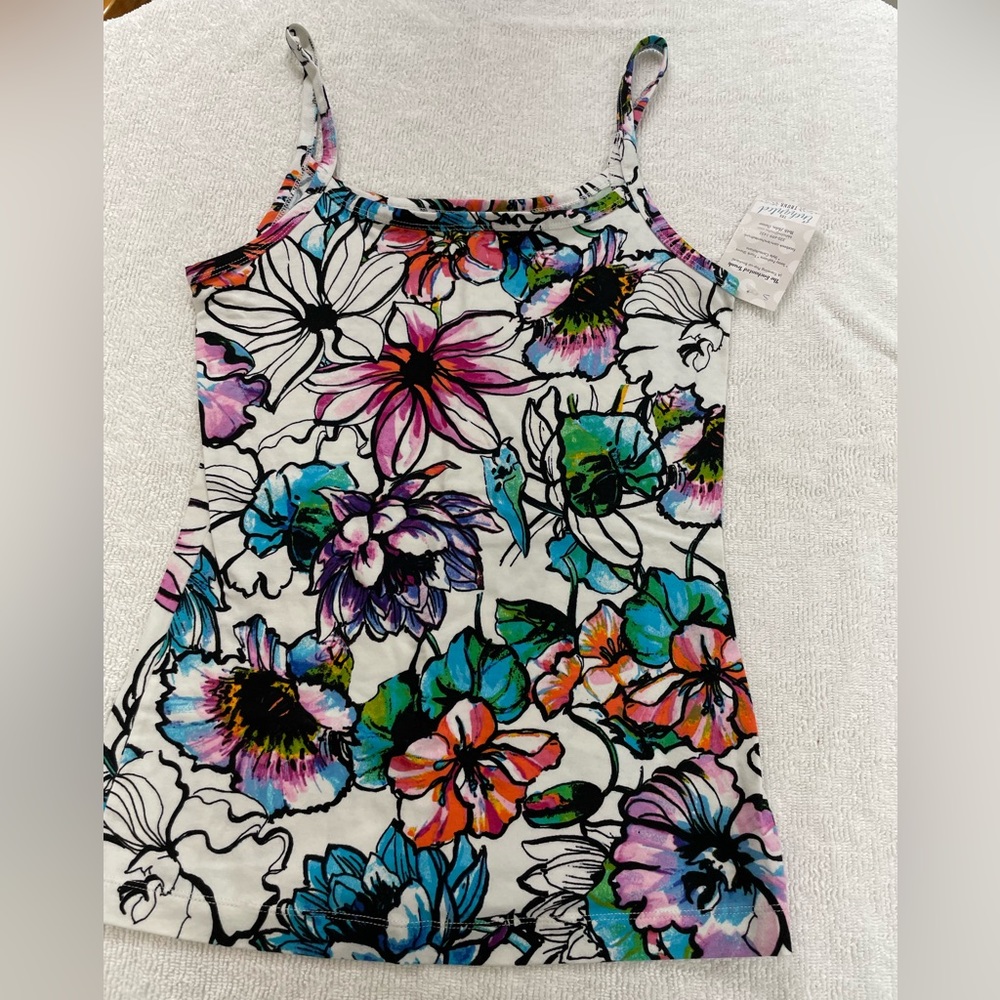 Colorful Floral Tank top NWT